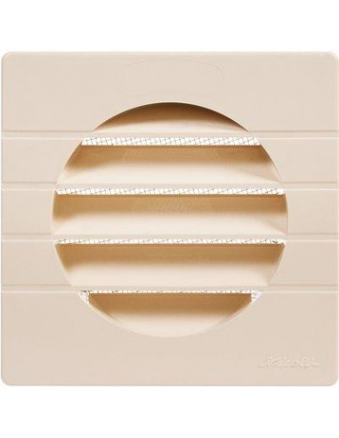 Grille d'aération spéciale façade sable GETM100 pour tube PVC D.100mm NICOLL GETM100
