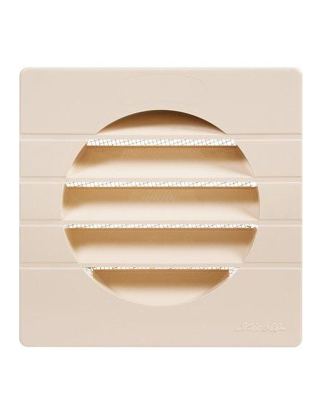 Grille d'aération spéciale façade sable GETM100 pour tube PVC D.100mm NICOLL GETM100