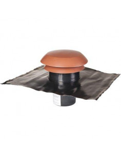 Chapeau de toiture plastique finition tuile Ø 160 mm CARA ANJOS 6024