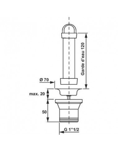 BONDE SURVERSE EVIER HT 120 2142.400.6