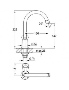 ROBINET DE LAVABO HAUT COSTA L GROHE 20393001 2
