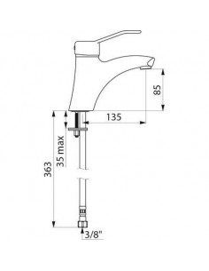 MITIGEUR LAVABO BEC FIXE SANS DELABIE 2521 2