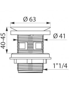 BONDE VISS GRILLE PLATE 1"1/4 DELABIE 611 2