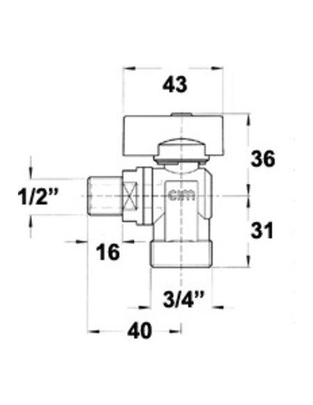 ROBINET M.A.L.1/4 TOUR 15X21-20X27 39SANSMARQUE15/21-20/27