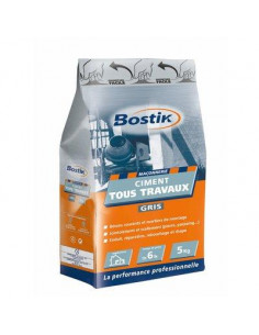 CIMENT T/TRAVAUX GRIS 5KG BOSTIK 700173