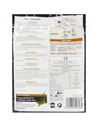 MORTIER BATARD 5KG BOSTIK 700191