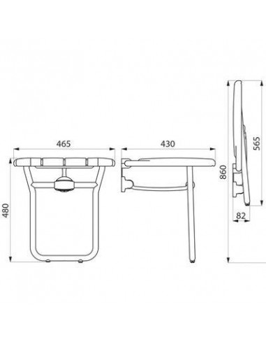 SIEGE DE DCH ALU REL A PIED DELABIE 510410