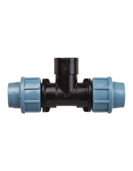 Raccord té avec dérivation Polypropylène À serrage extérieur PE 25 F20X27 UNIDELTA UTT253/4