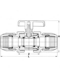 VANNE PVC POUR PE D 32 UV32 2