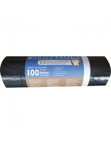 SAC POUBELLE 100L 25MICRONS/15 SCHWEITZER 811566