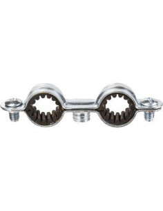 Collier de fixation tube Isophonique Fixation double D.20mm par 25 pièces FISCHER 18969