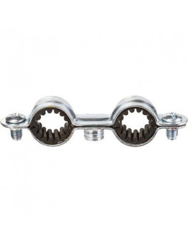 Collier de fixation tube Isophonique Fixation double D.20mm par 25 pièces FISCHER 18969