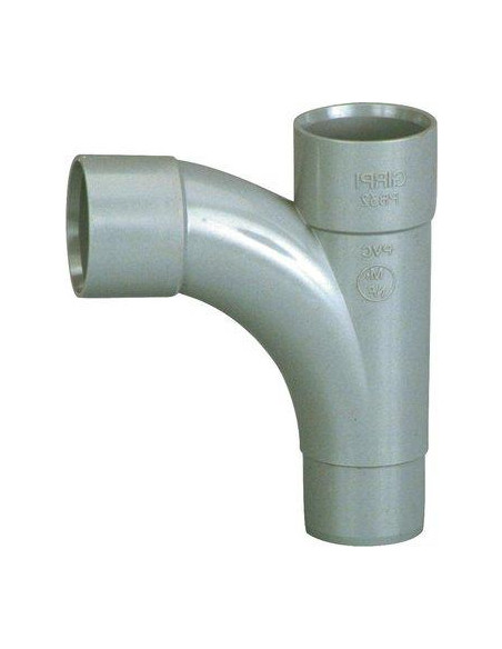 Raccord pied de biche à 87°30 d'évacuation PVC Double emboîture Mâle-Femelle D.40mm GIRPI XPB40_S10