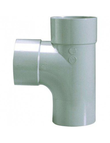 TE DROIT PVC 87°30 MF 125 GIRPI TS6