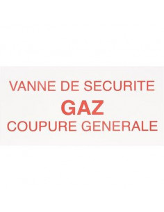 ETIQUETTE VANNE SECURITE GAZ CZ01