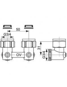 RACC ARRET EQ ZB 3/4" X 3/4" OVENTROP 1015814 2