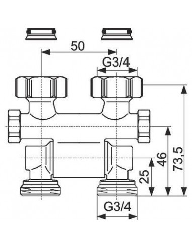 RACCORD ARRET ORIENT. ZB 3/4 X 3/4 OVENTROP 1015711
