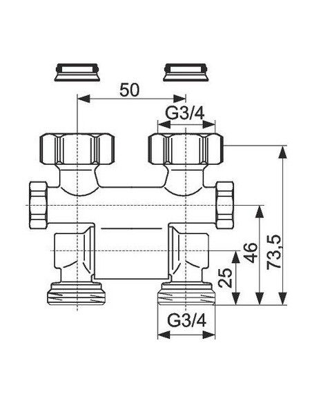 RACCORD ARRET ORIENT. ZB 3/4 X 3/4 OVENTROP 1015711
