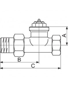 ROBINET THERMOSTAT DROIT AV9 3/8" OVENTROP 1183803 2