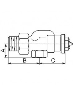 ROBINET THERMOST EQ INV AV9 1/2" OVENTROP 1183904 2