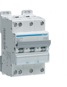 Disjoncteur 3P+N 6-10kA courbe C - 6A 3 modules HAGER NFT806