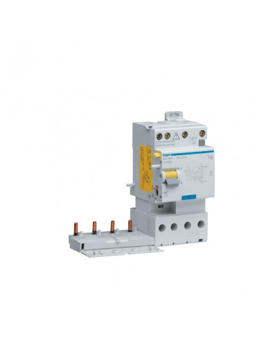 Bloc différentiel double sortie 4 Pôles 25A 300mA type AC HAGER BFC825