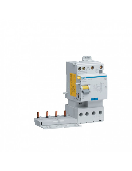 Bloc différentiel double sortie 4 Pôles 25A 300mA type AC HAGER BFC825