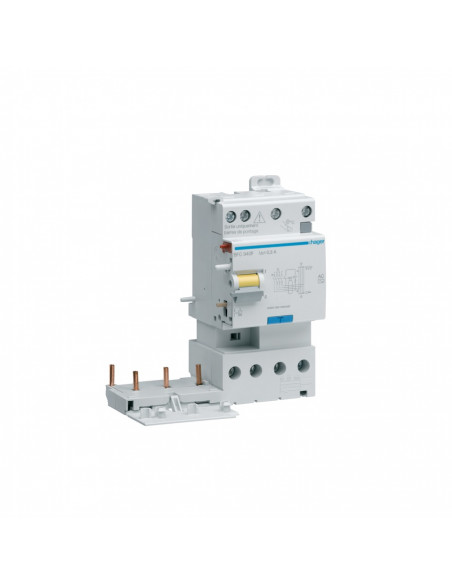 Bloc différentiel double sortie 3P+N 25A 300mA type AC HAGER BFC925F