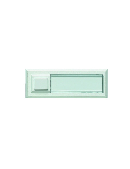 Bouton poussoir luminuex avec porte étiquette blanc URMET 51015