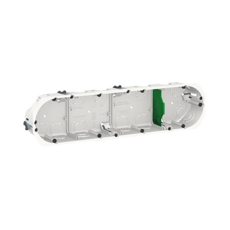Multifix boîte d'encastrement diam. 67mm prof 40mm 4 postes entraxe 71 mm SCHNEIDER IMT35944