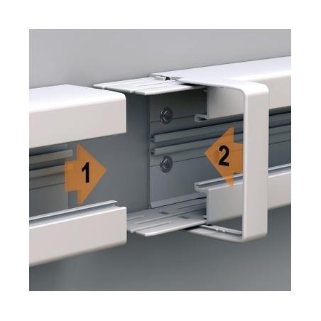 OptiLine 45 eclisse de jonction pour goulotte pvc blanc SCHNEIDER ISM10904