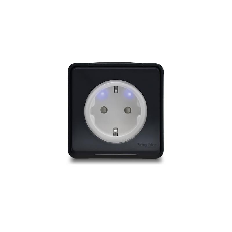 Mureva Styl Prise courant 2P+T saillie IP55 IK08 connexion auto gris SCHNEIDER MUR35031