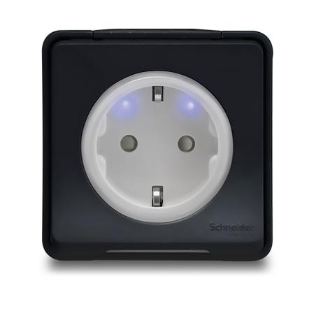 Mureva Styl Prise courant 2P+T saillie IP55 IK08 connexion auto gris SCHNEIDER MUR35031