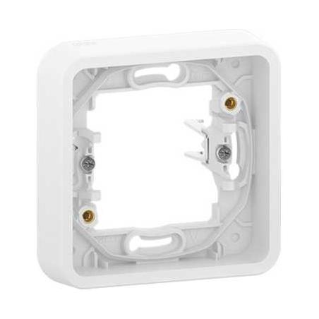 Mureva Styl Cadre 1 poste à griffes encastré IP55 IK08 blanc SCHNEIDER MUR39108