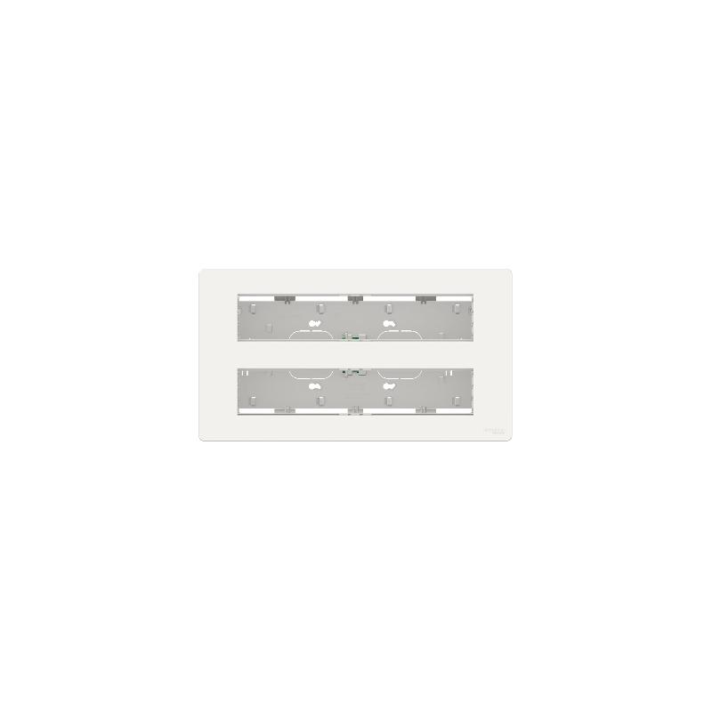 Unica boîte de concentration saillie complète 2 rang de 10 mod Blanc anti SCHNEIDER NU121020