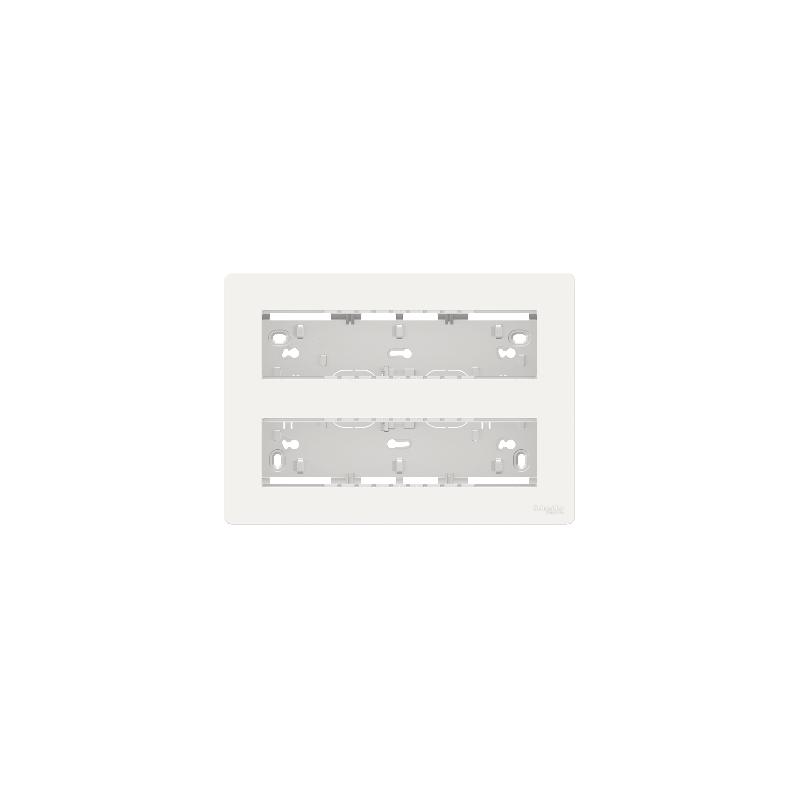 Unica boîte de concentration saillie complète 2 rang de 8 mod Blanc antim SCHNEIDER NU121820