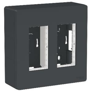 Unica boîte de concentration saillie complète 2 col de 4 mod Anthracite SCHNEIDER NU122454 2