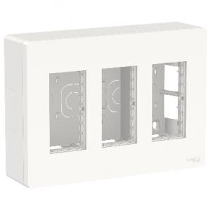 Unica boîte de concentration saillie complète 3 col de 4 mod Blanc SCHNEIDER NU123418 2