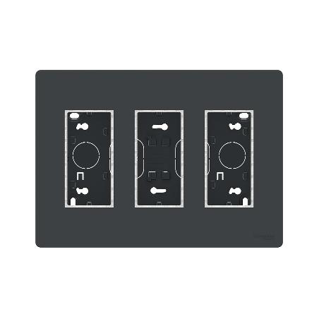 Unica boîte de concentration saillie complète 3 col de 4 mod Anthracite SCHNEIDER NU123454