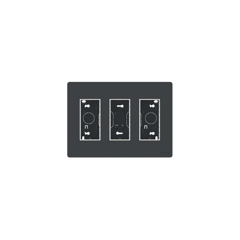 Unica boîte de concentration saillie complète 3 col de 4 mod Anthracite SCHNEIDER NU123454