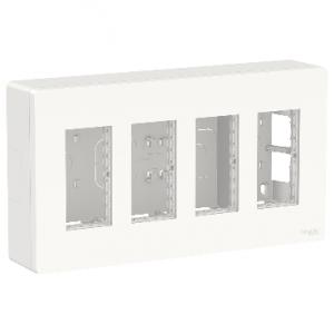 Unica boîte de concentration saillie complète 4 col de 4 mod Blanc SCHNEIDER NU124418 2