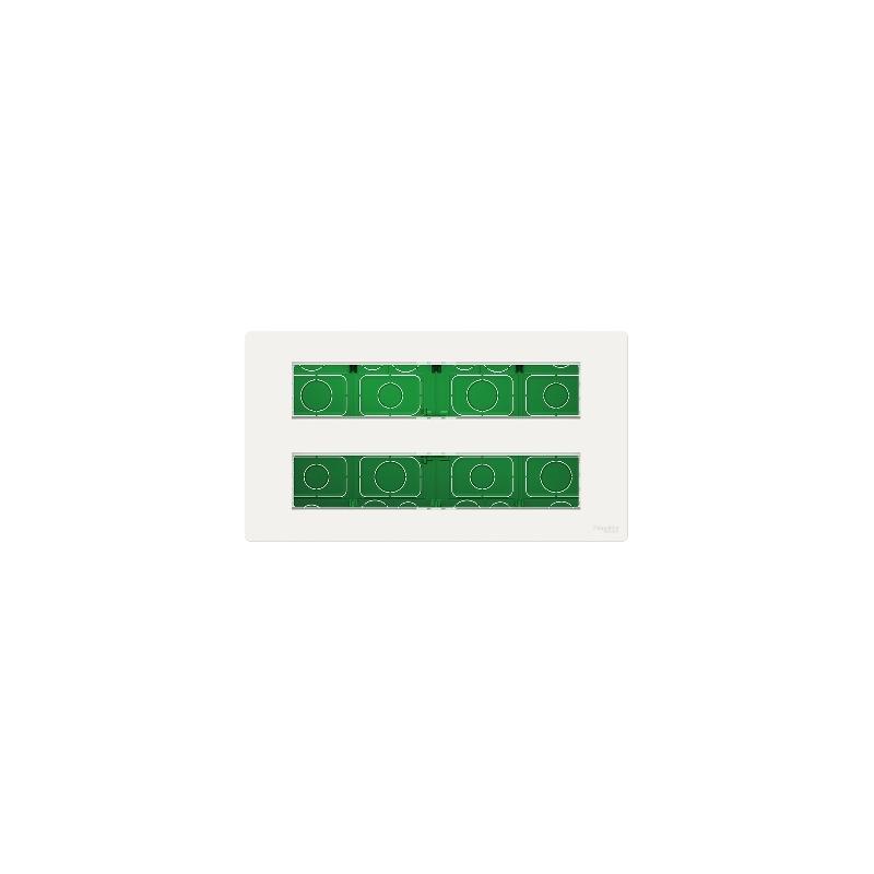 Unica boîte de concentration encastrée complète 2 col de 10 mod Blanc anti SCHNEIDER NU171020