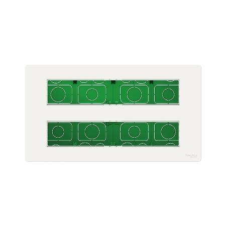 Unica boîte de concentration encastrée complète 2 col de 10 mod Blanc anti SCHNEIDER NU171020