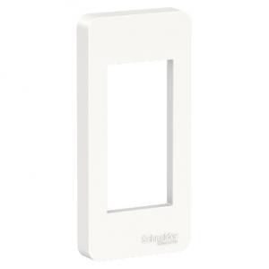 Unica plaque de finition étroite Blanc 1 module SCHNEIDER NU200118 2