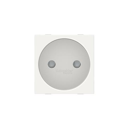 Unica prise 2P bornier à vis 2 mod Blanc méca seul SCHNEIDER NU303318