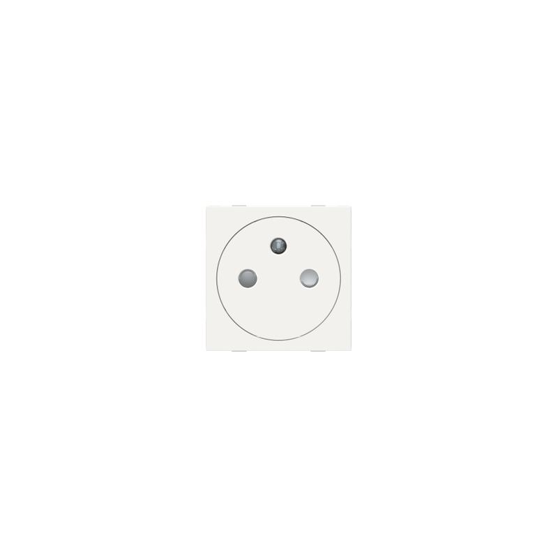 Unica prise 2P+T FR 90° goul affleur connex rap Blanc méca seul SCHNEIDER NU305218T