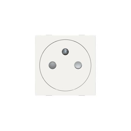 Unica prise 2P+T FR 90° affleur raccord rapid Blanc anti méca seul SCHNEIDER NU305220