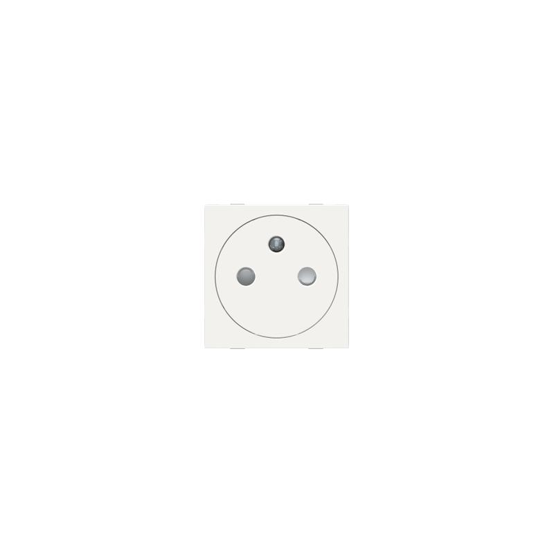Unica prise 2P+T FR 90° affleur raccord rapid Blanc anti méca seul SCHNEIDER NU305220