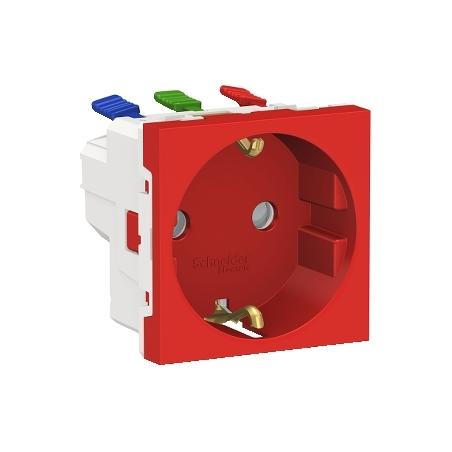 Unica prise 2P+T DE connexion rapide Rouge méca seul SCHNEIDER NU305703