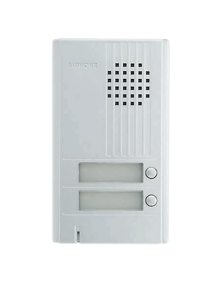 Platine saillie 2 bouton avec Façade aluminium. épaisseur 22mm. DA2DS AIPHONE 110540